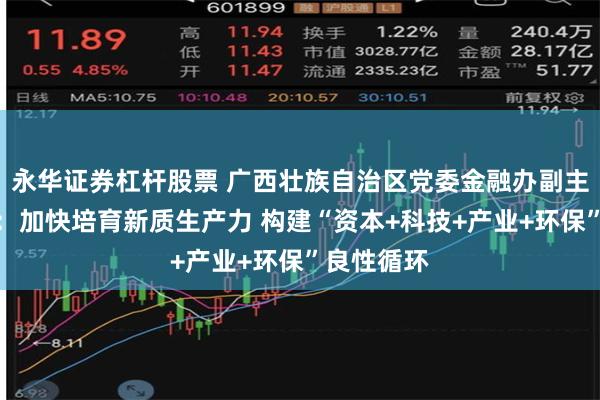 永华证券杠杆股票 广西壮族自治区党委金融办副主任樊新鸿：加快培育新质生产力 构建“资本+科技+产业+环保”良性循环