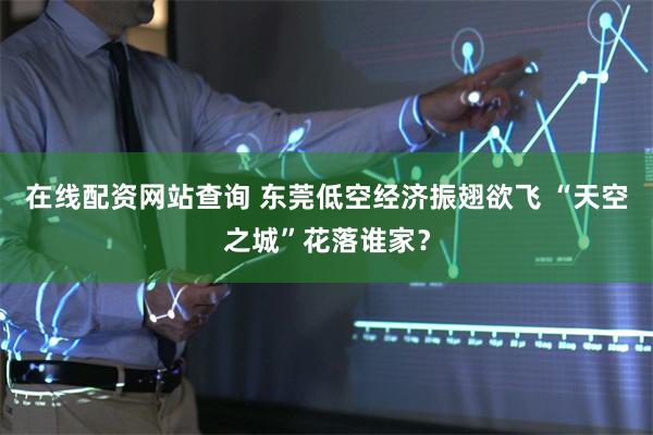 在线配资网站查询 东莞低空经济振翅欲飞 “天空之城”花落谁家？
